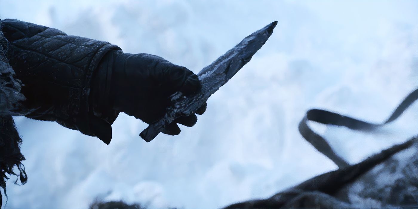 Uma adaga Dragonglass em Game of Thrones.