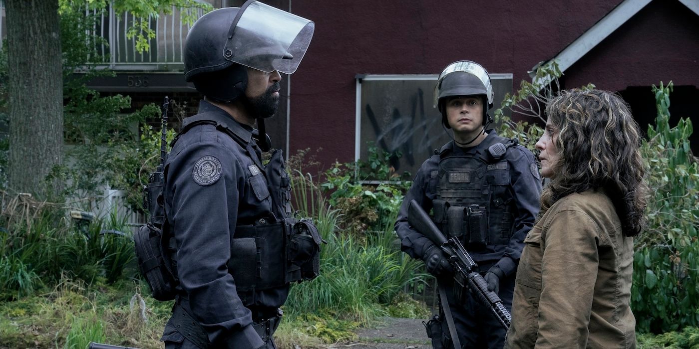 Jeffrey Wright, Ben Ahlers, and Alanna Ubach in The Last of Us Season 2 Episode 4