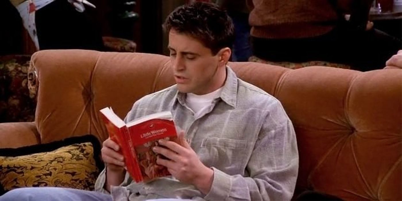 Joey reading Little Women in Friends