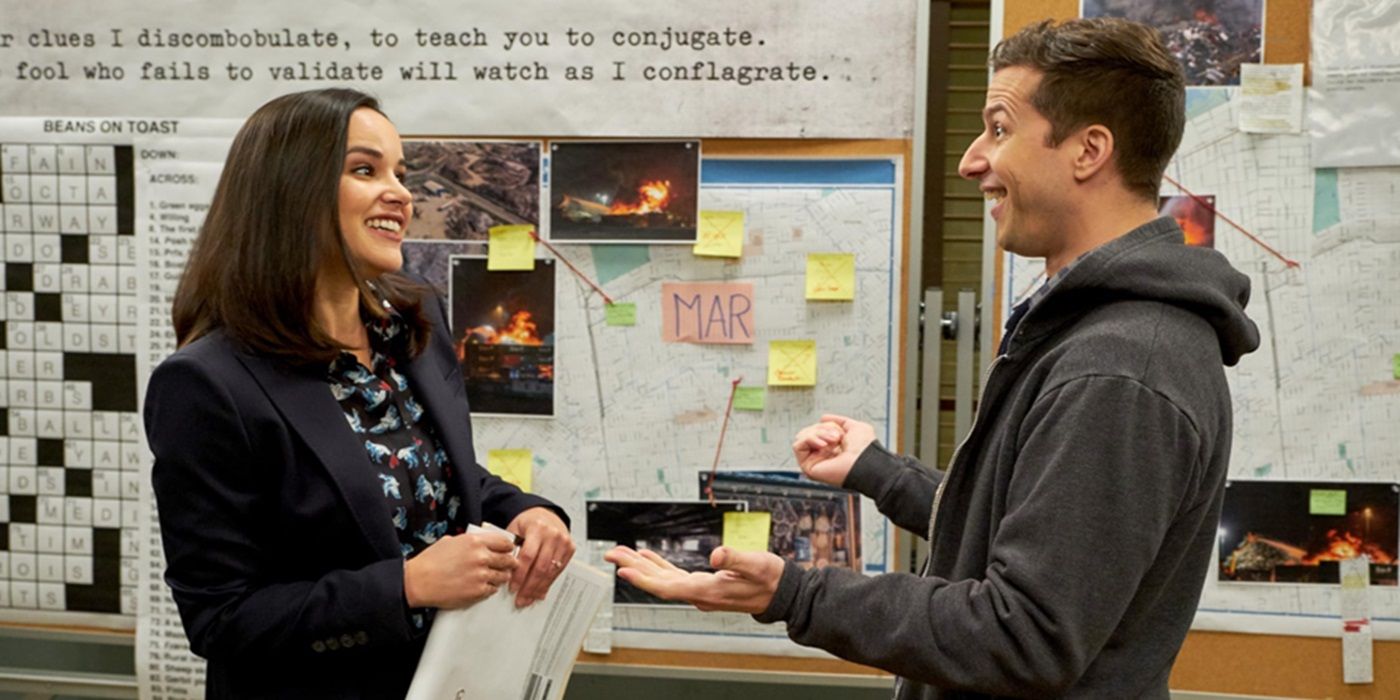 Melissa Fumero e Andy Samberg estrelam no episódio *Brooklyn Nine-Nine * "O mestre do quebra -cabeça."