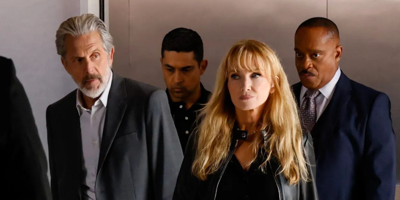 Gary Cole as Parker and Rebecca De Mornay as Marino in NCIS Season 22 finale.