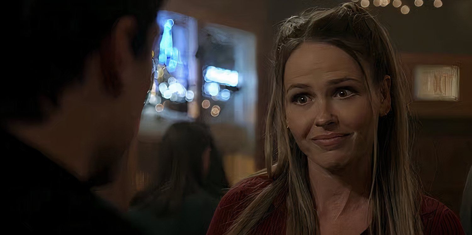 Novak and Damon talking at a bar in Chicago Fire