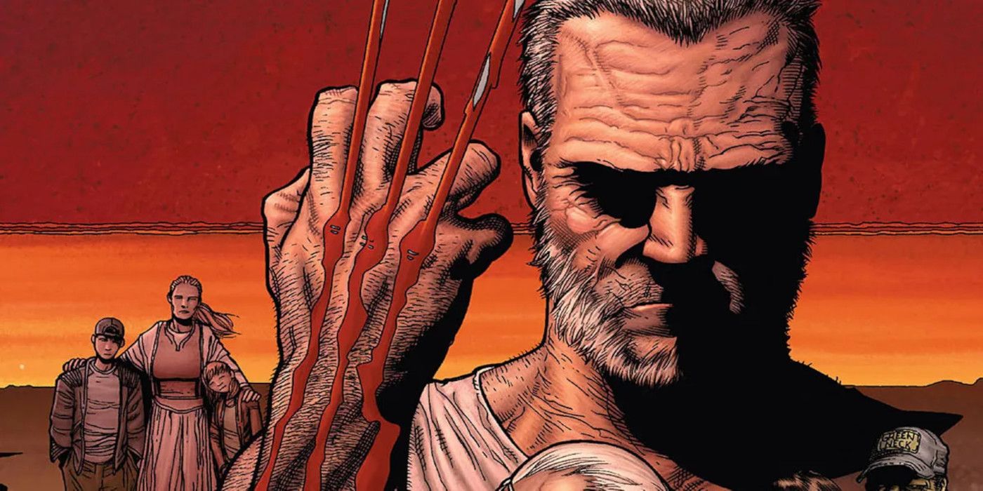 An older Logan has his claw out in the Old Man Logan storyline in Marvel Comics.