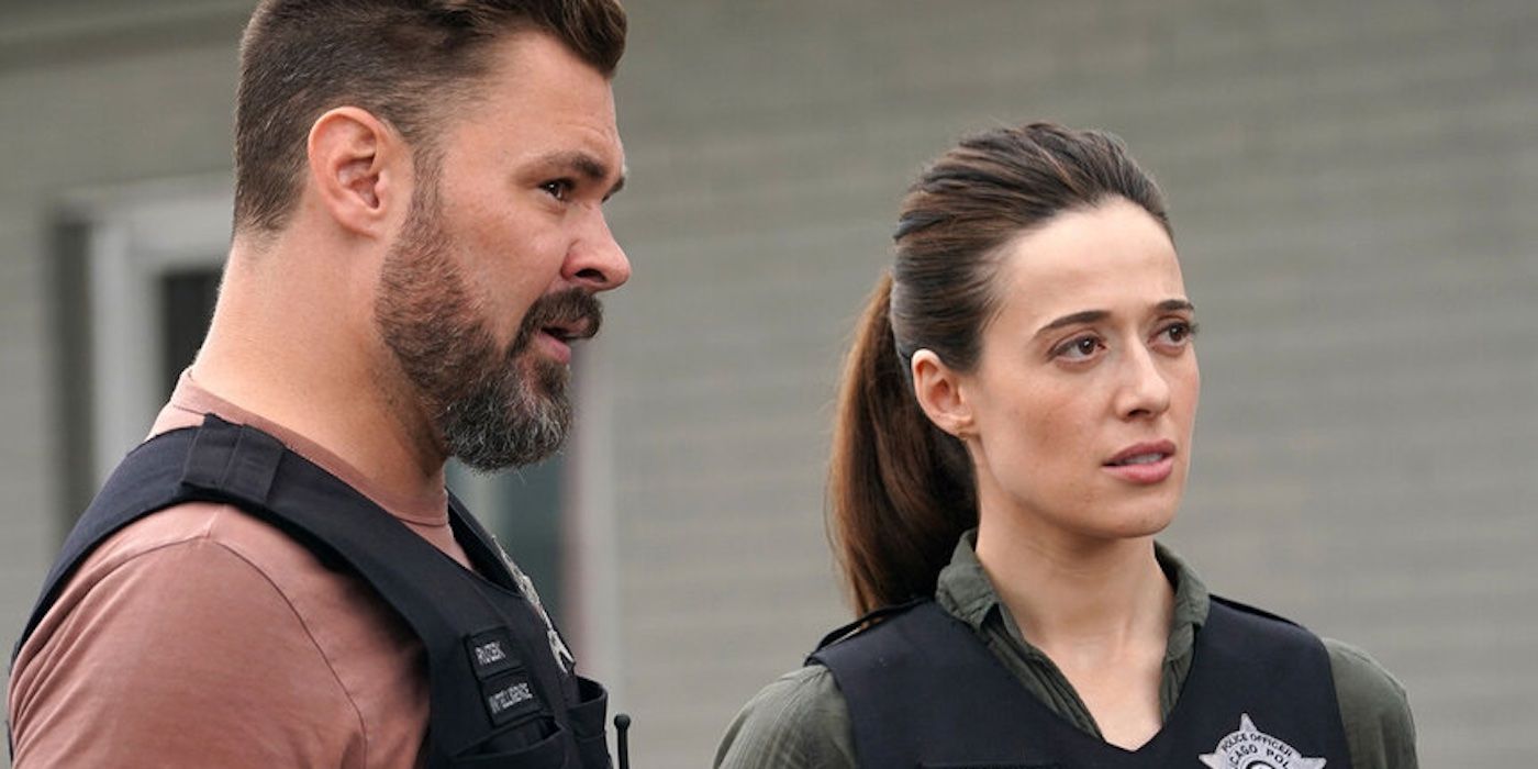 Ruzek (Patrick Flueger) and Burgess (Marina Squerciati) in Season 1 of Chicago P.D.