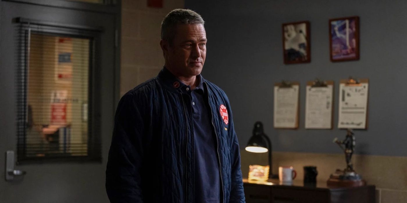Severide (Taylor Kinney) seen standing in Chief Pascal's office in Chicago Fire episode "The Bad Guy."