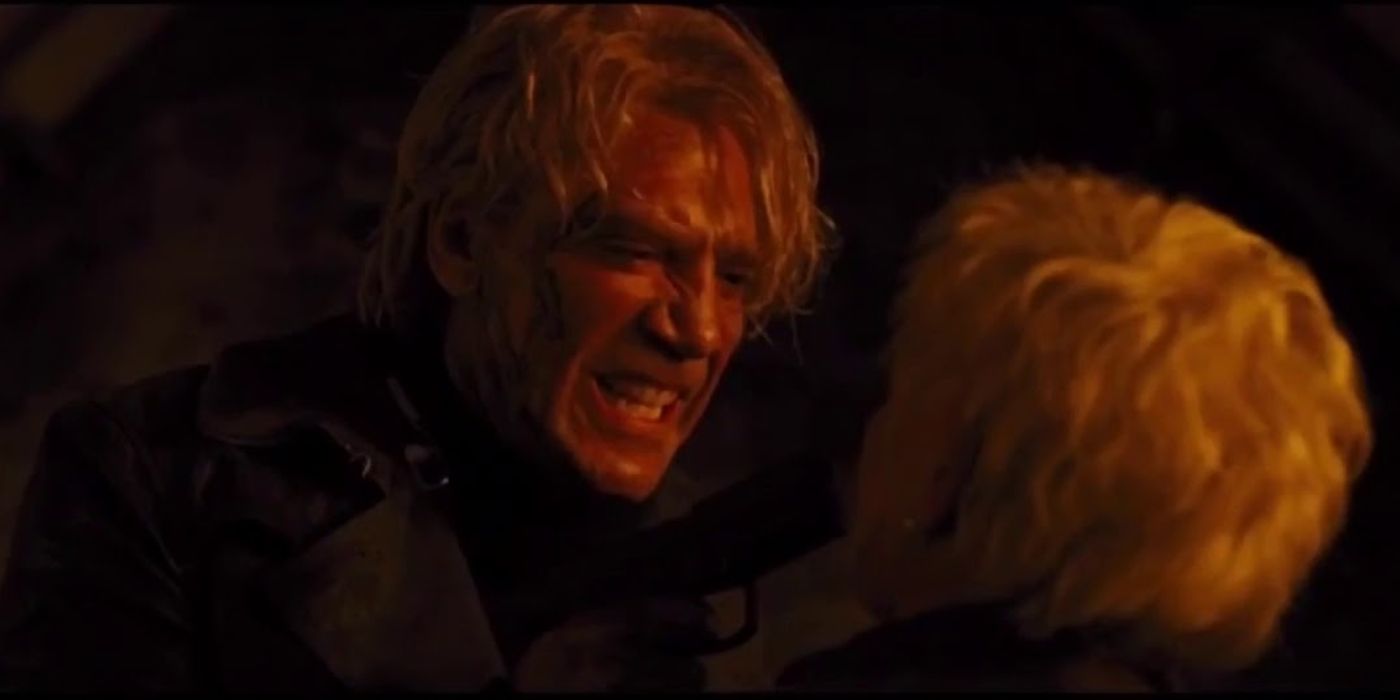 Raoul Silva confronting M in Skyfall
