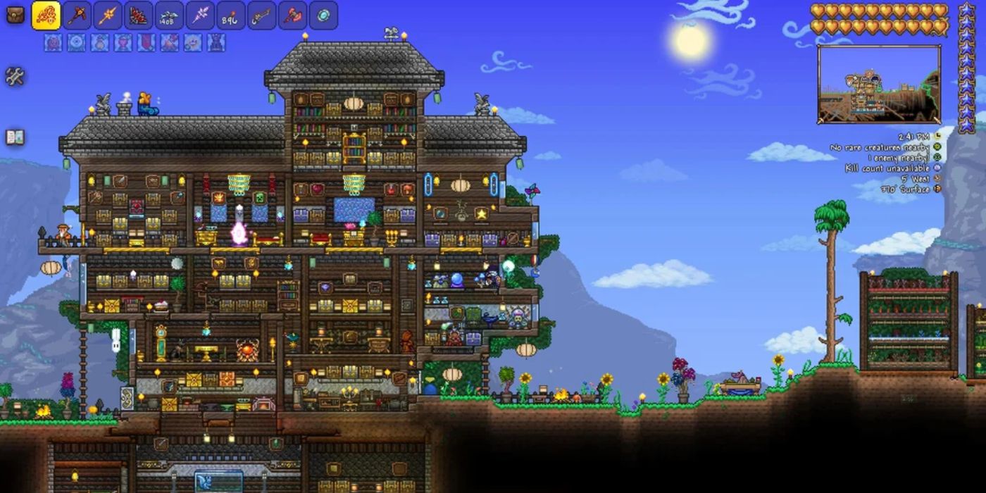A construction in the video game Terraria