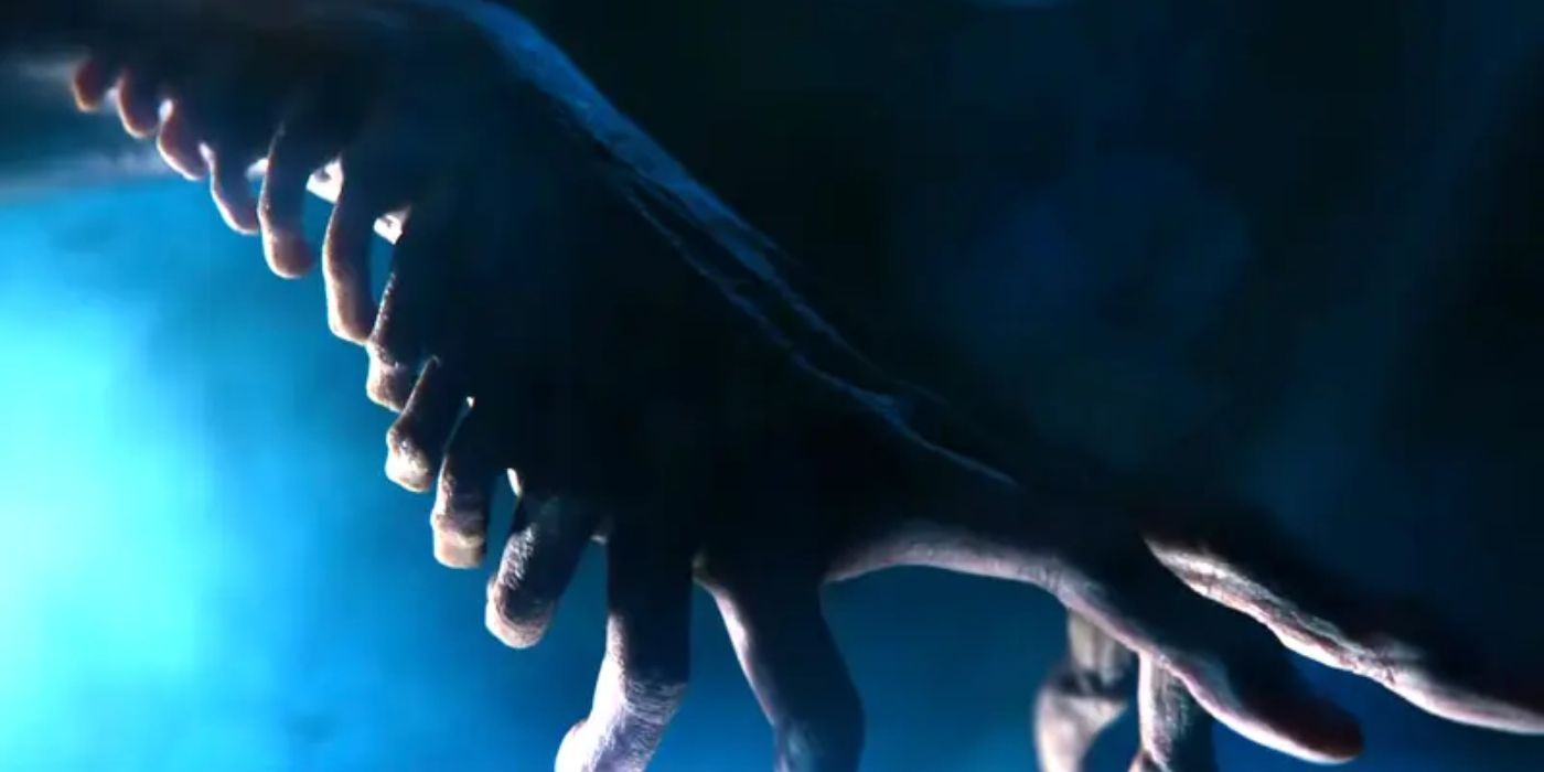 Una mano alienígena con múltiples dedos en la oscuridad en la temporada 1 de El Eternauta