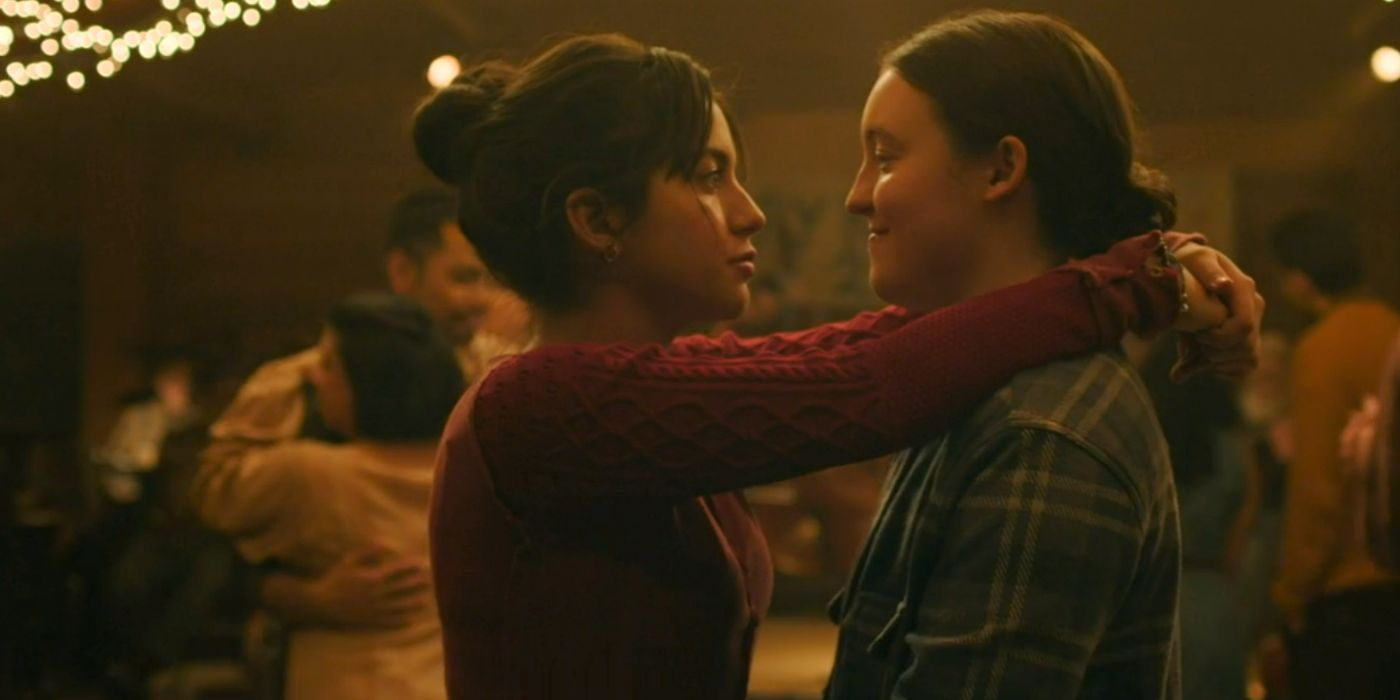 Dina and Ellie slow dance at the New Years dance on The Last of Us.