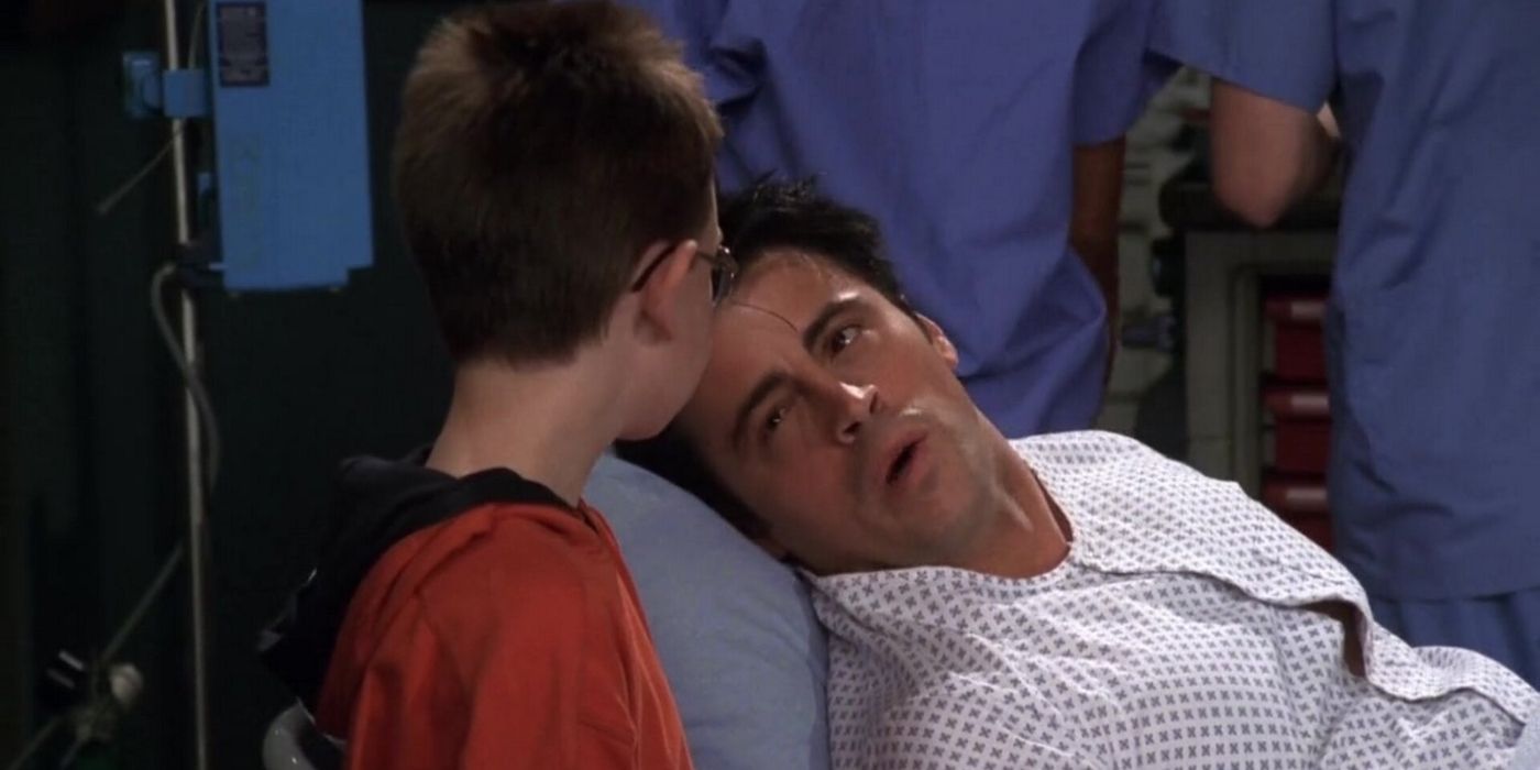 Joey in pain from a hernia in Friends