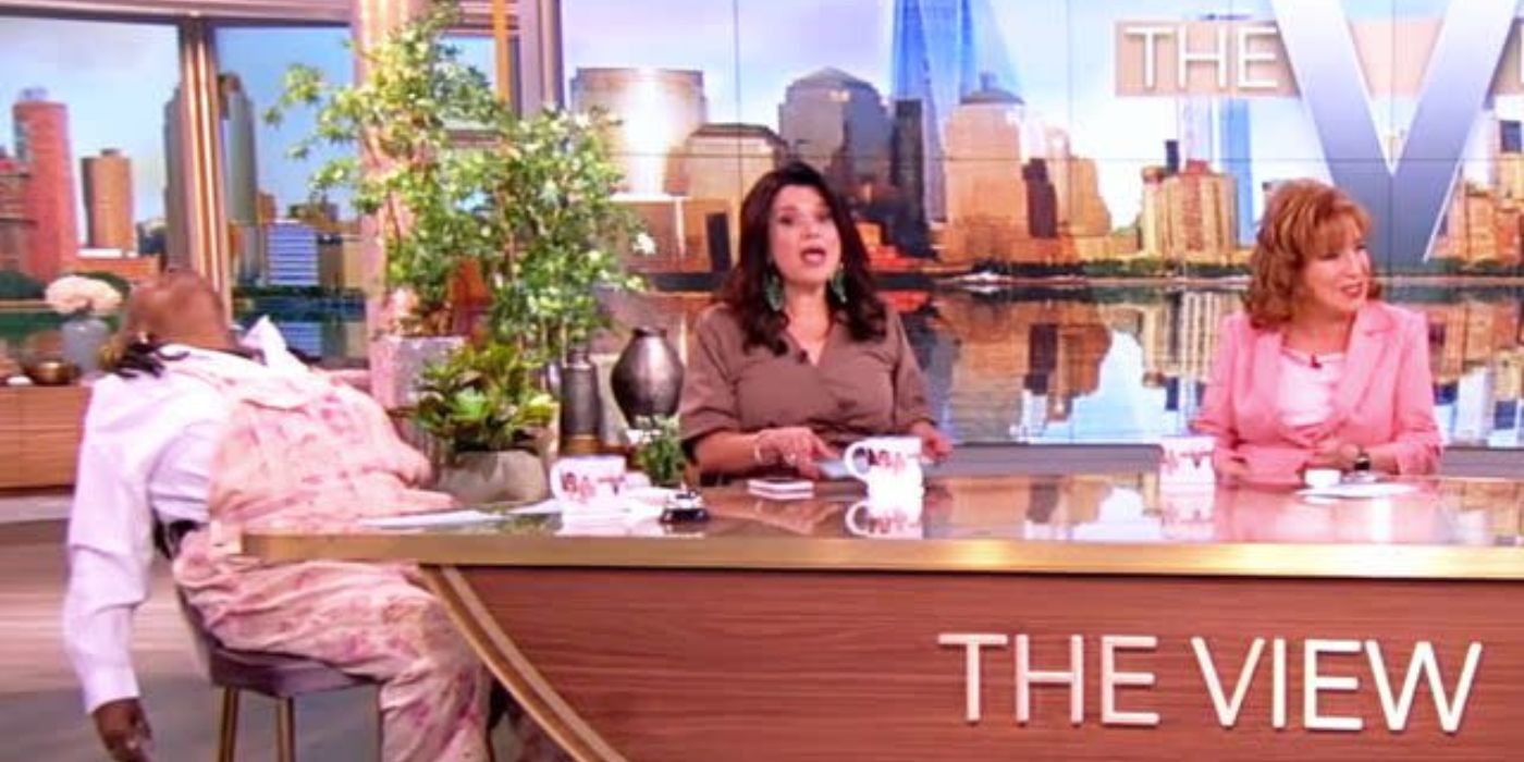 Whoopi Goldberg slumps into her chair after Ana Navarro name drops and Joy Behar laughs on 'The View.'