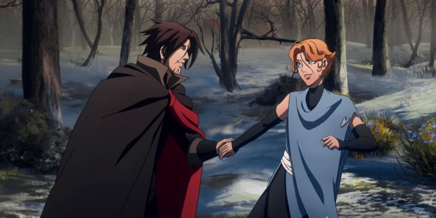 Trevor e Sypha em Castlevania