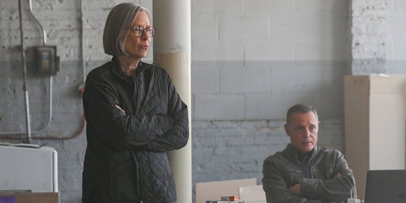 Trudy Platt (Amy Morton) and Voight (Jason Beghe) seen planning next steps in secret in the Chicago P.D. Season 12 finale.