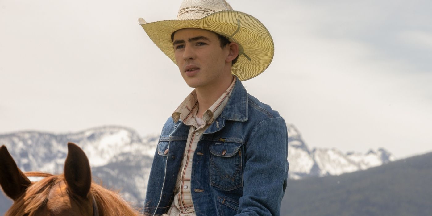Finn Little's Carter on horseback in Yellowstone