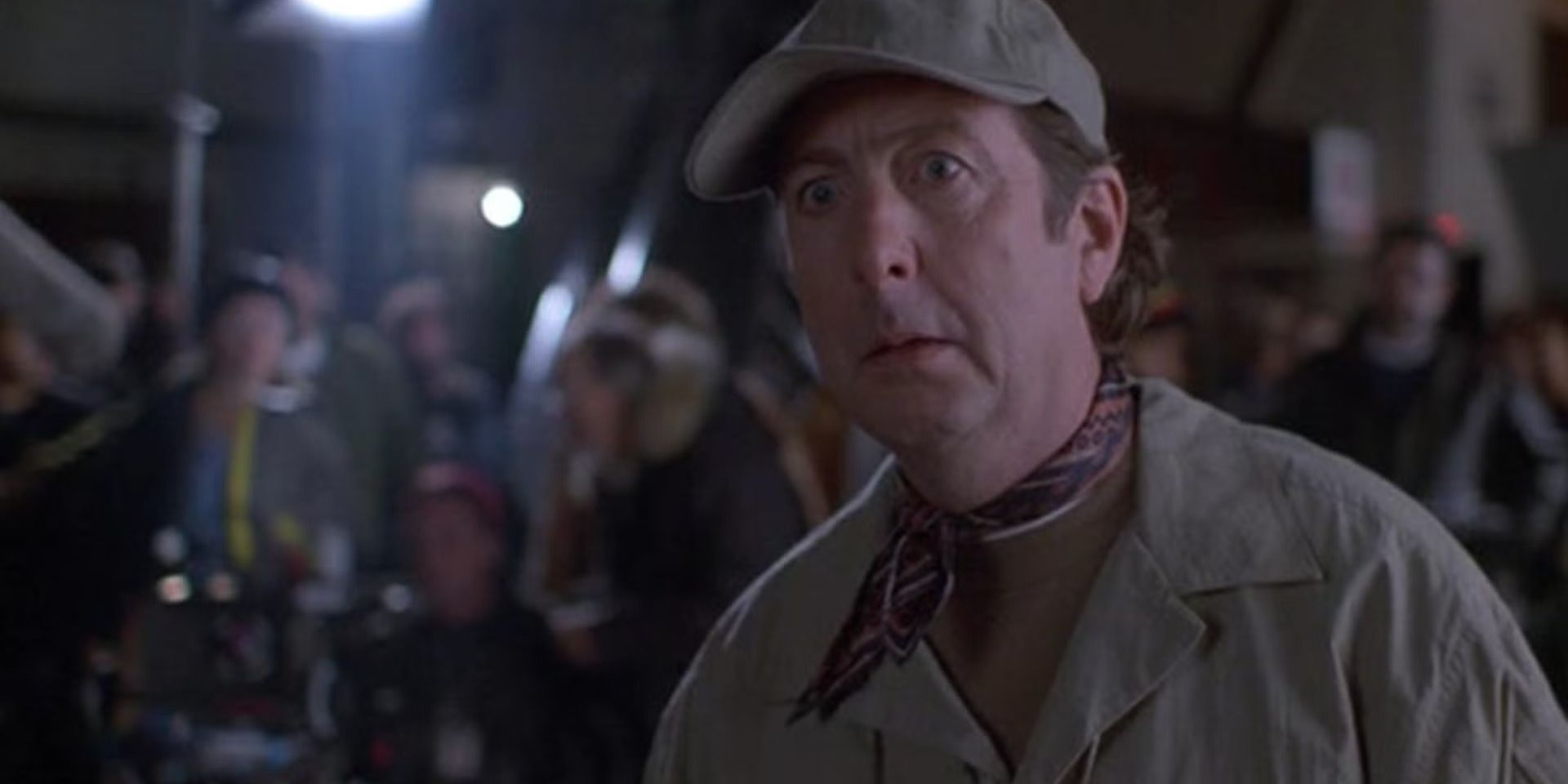 Eric Idle as Alan Smithee looking concerned in 'An Alan Smithee Film: Burn, Hollywood, Burn'