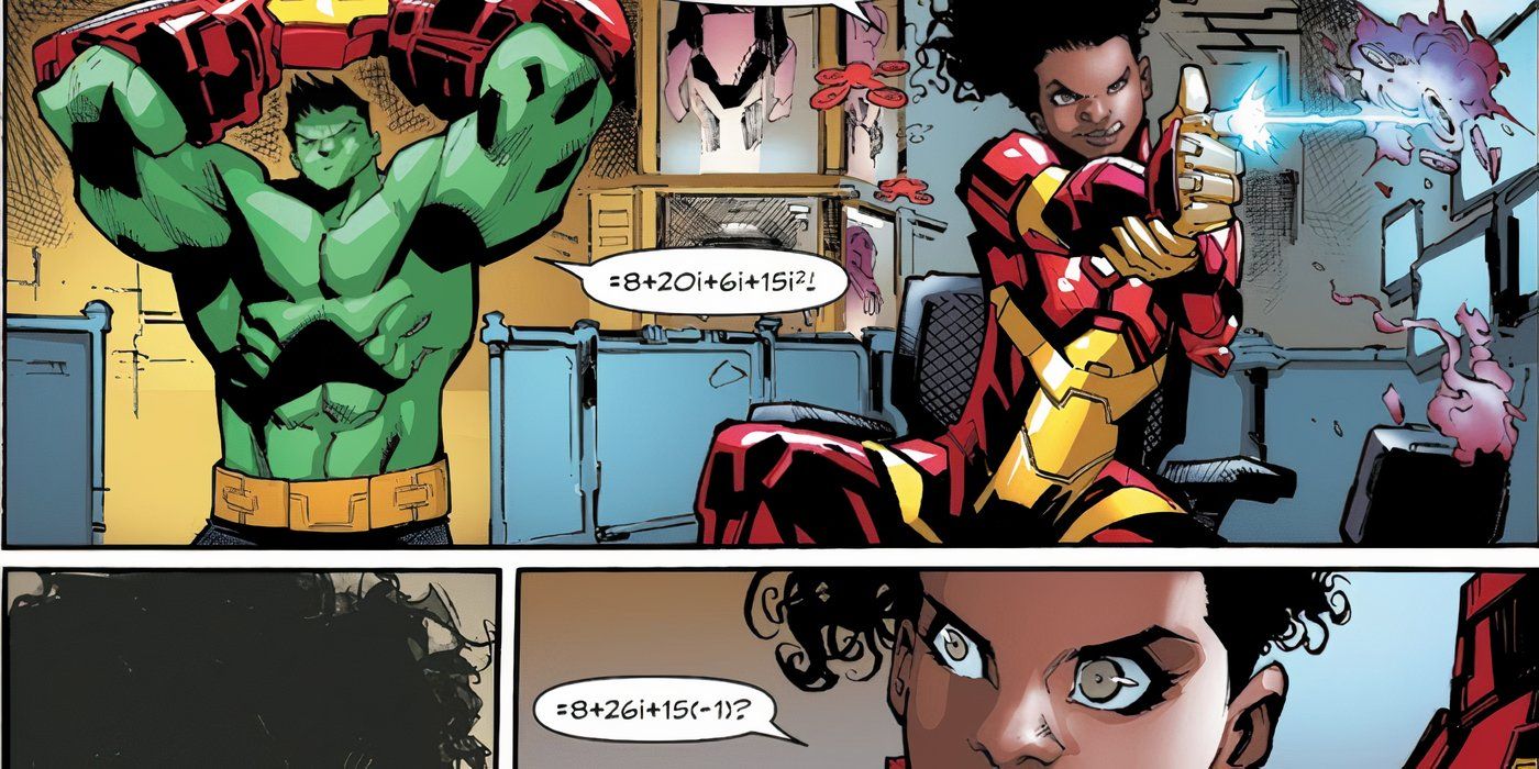 Amadeus Cho and Ironheart talking math in Marvel Comics.