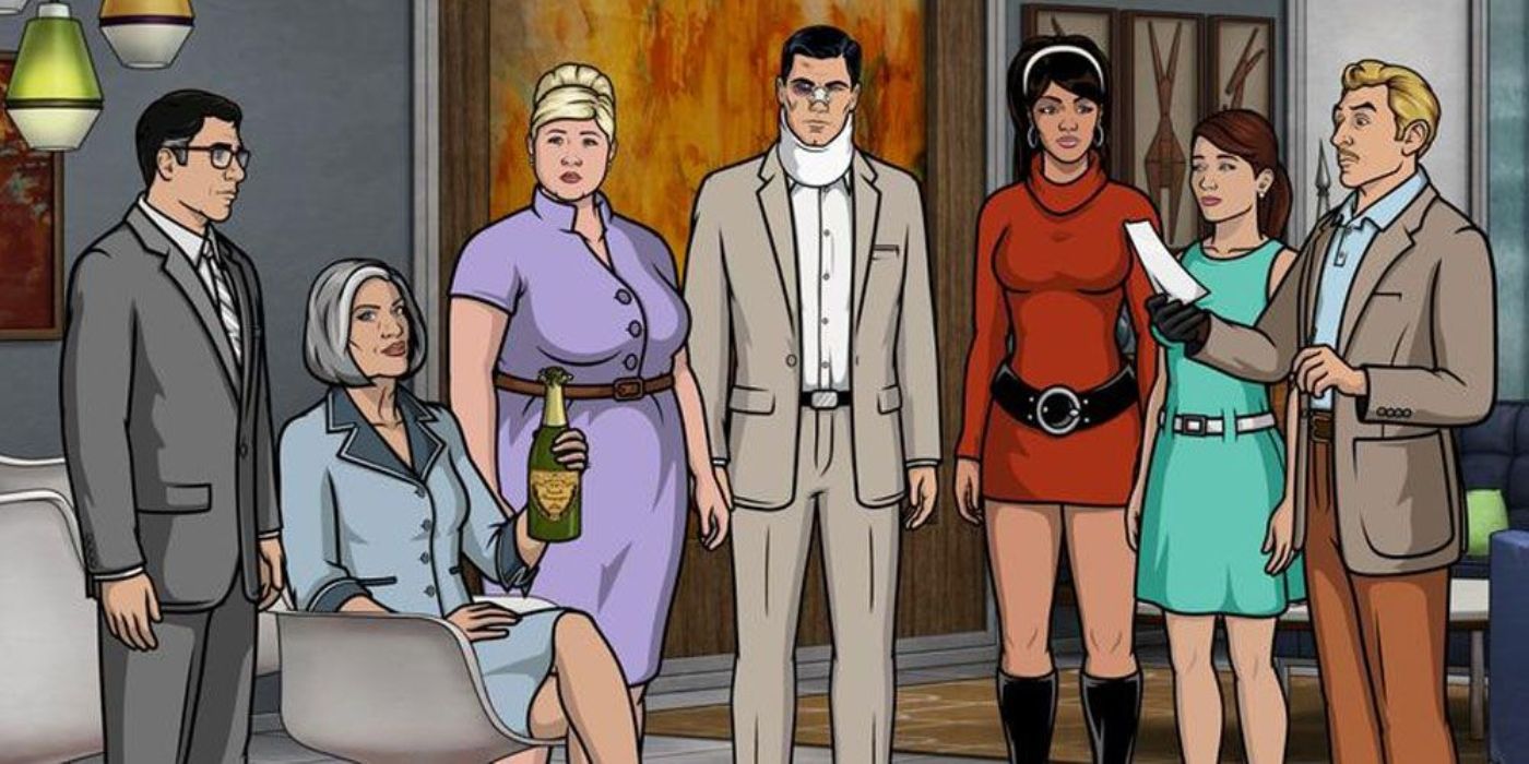 The main cast and characters of Archer TV series.