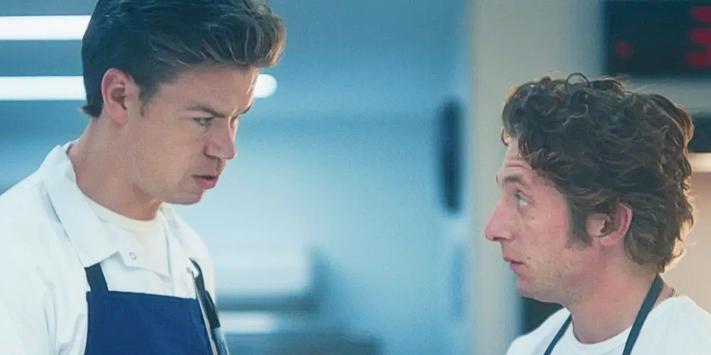 Will Poulter como Luca e Jeremy Allen White como Carmy no Bear Temporada 4
