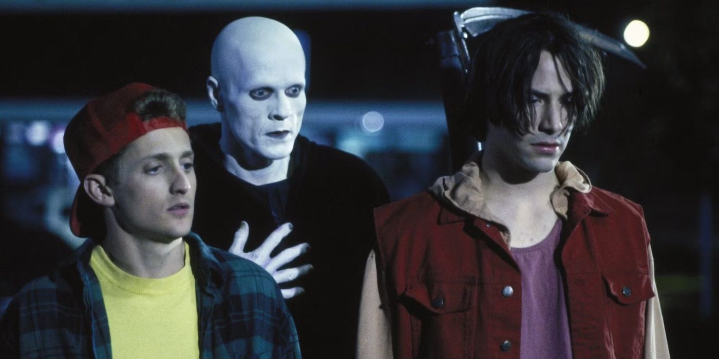 Alex Winter, Keanu Reeves, William Sadler 'Bill & Ted's Bogus Journey'.