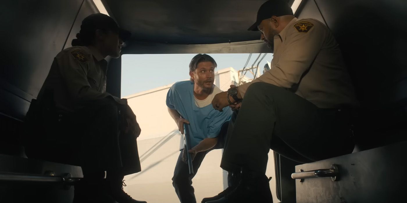 Mark Meachum (Jensen Ackles) pretends to break out of prison with the help of Amber Oliveras (Jessica Camacho) and Luke Finau (Uli Latukefu) on 'Countdown'