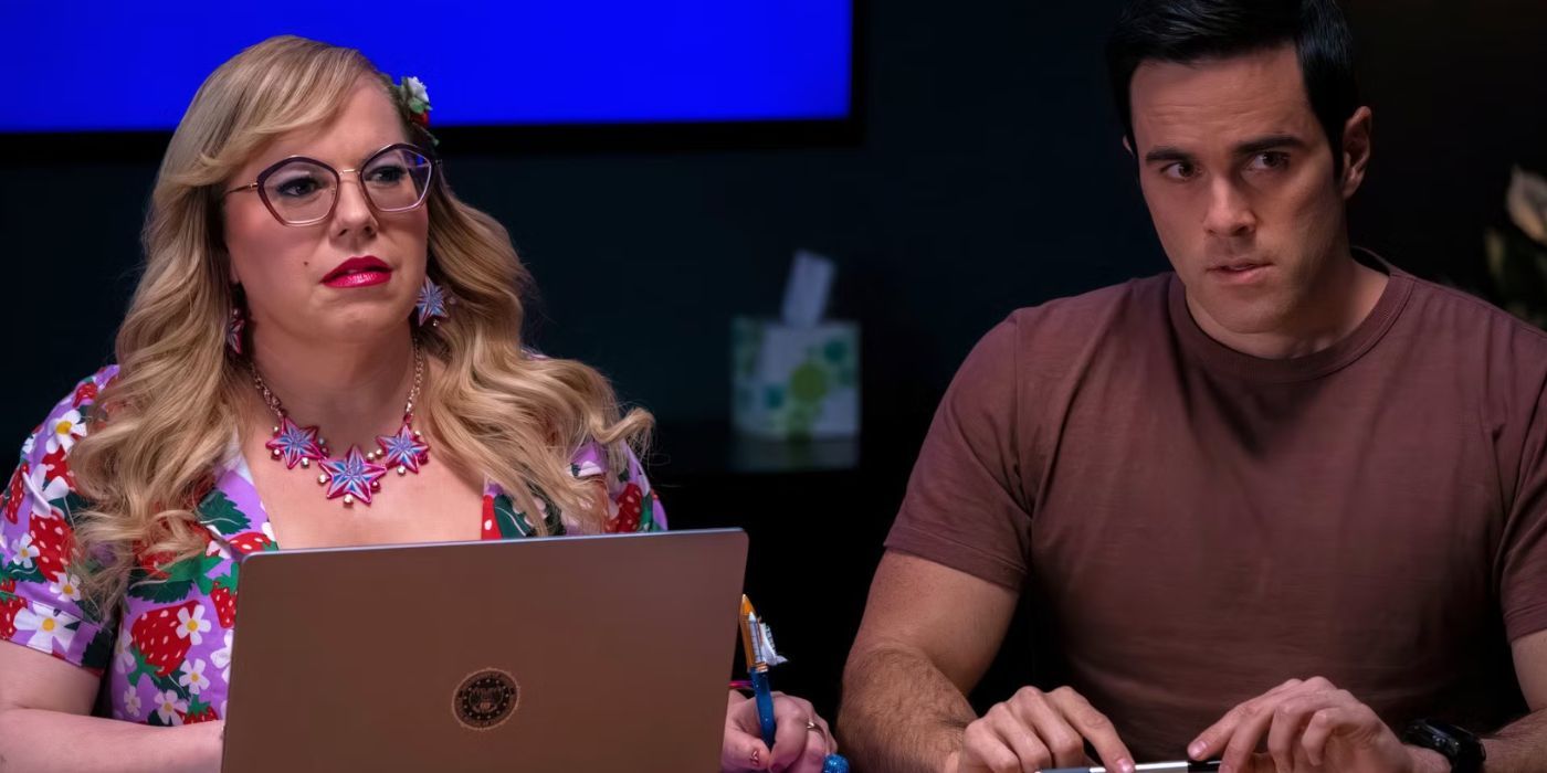 Ryan-James Hatanaka as Green and Kirsten Vangsness as Garcia in Criminal Minds: Evolution.