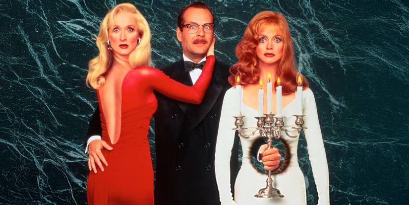Affiche pour «Death devient elle» avec Meryl Streep, Goldie Hawn et Bruce Willis.
