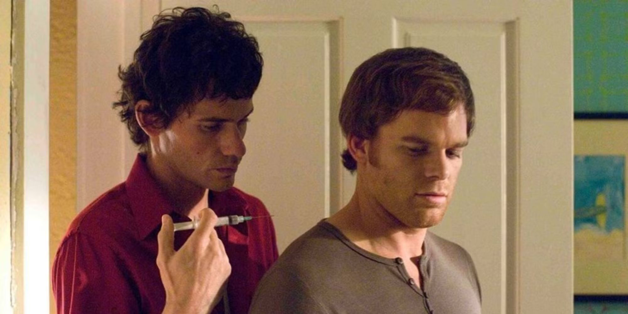Brian Moser (Christian Camargo) drugs Dexter Morgan (Michael C. Hall) on 'Dexter.'
