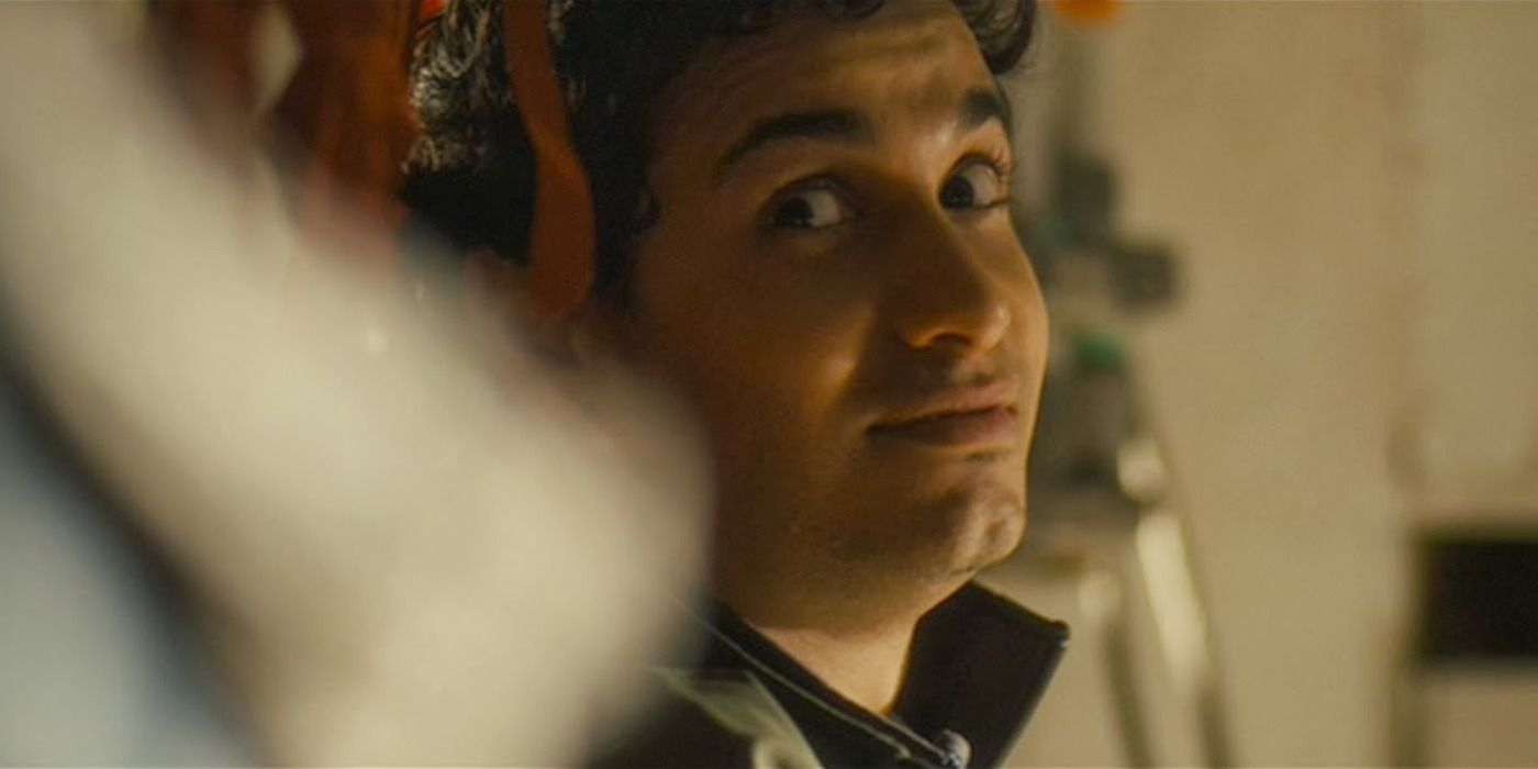 Elyes Gabel on a plane in 'World War Z'