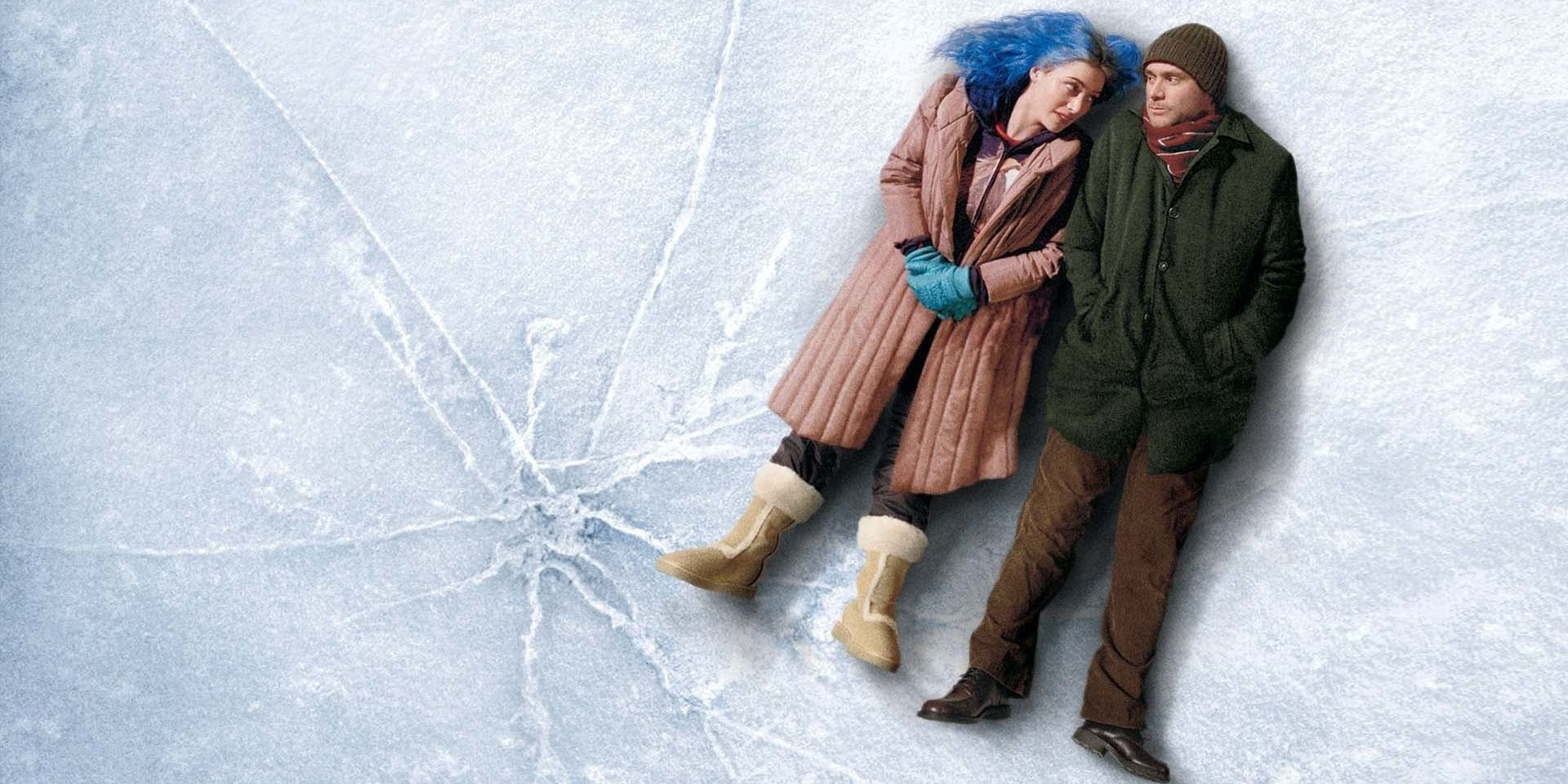 Clementine and Joel laying on the ice in Eternal Sunshine of the Spotless Mind