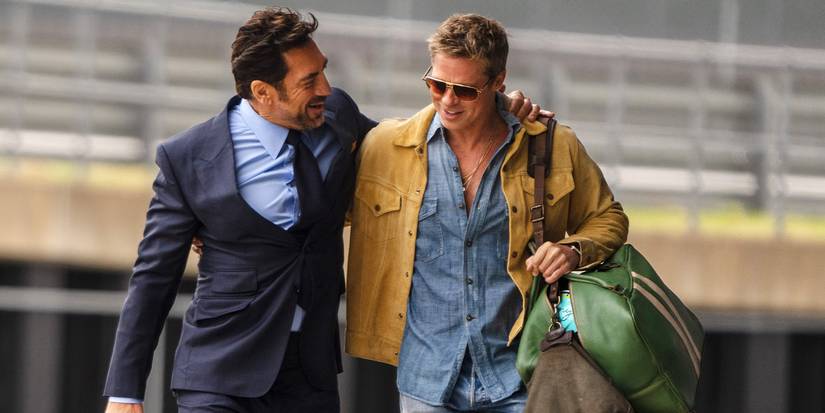 Ruben walking with his arm around Sonny Hayes in F1: The Movie