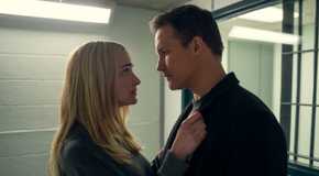 Scott Porter as Paul visiting Brianne Howey as Georgia in prison in Ginny & Georgia.