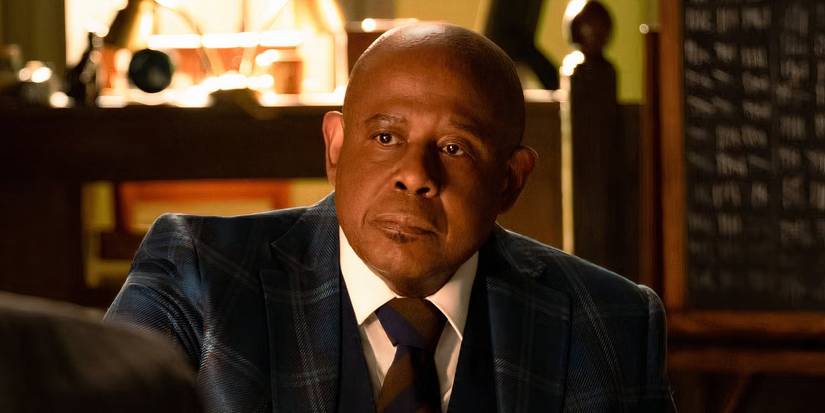 Forest Whitaker staring at an unseen person in Godfather of Harlem Season 4