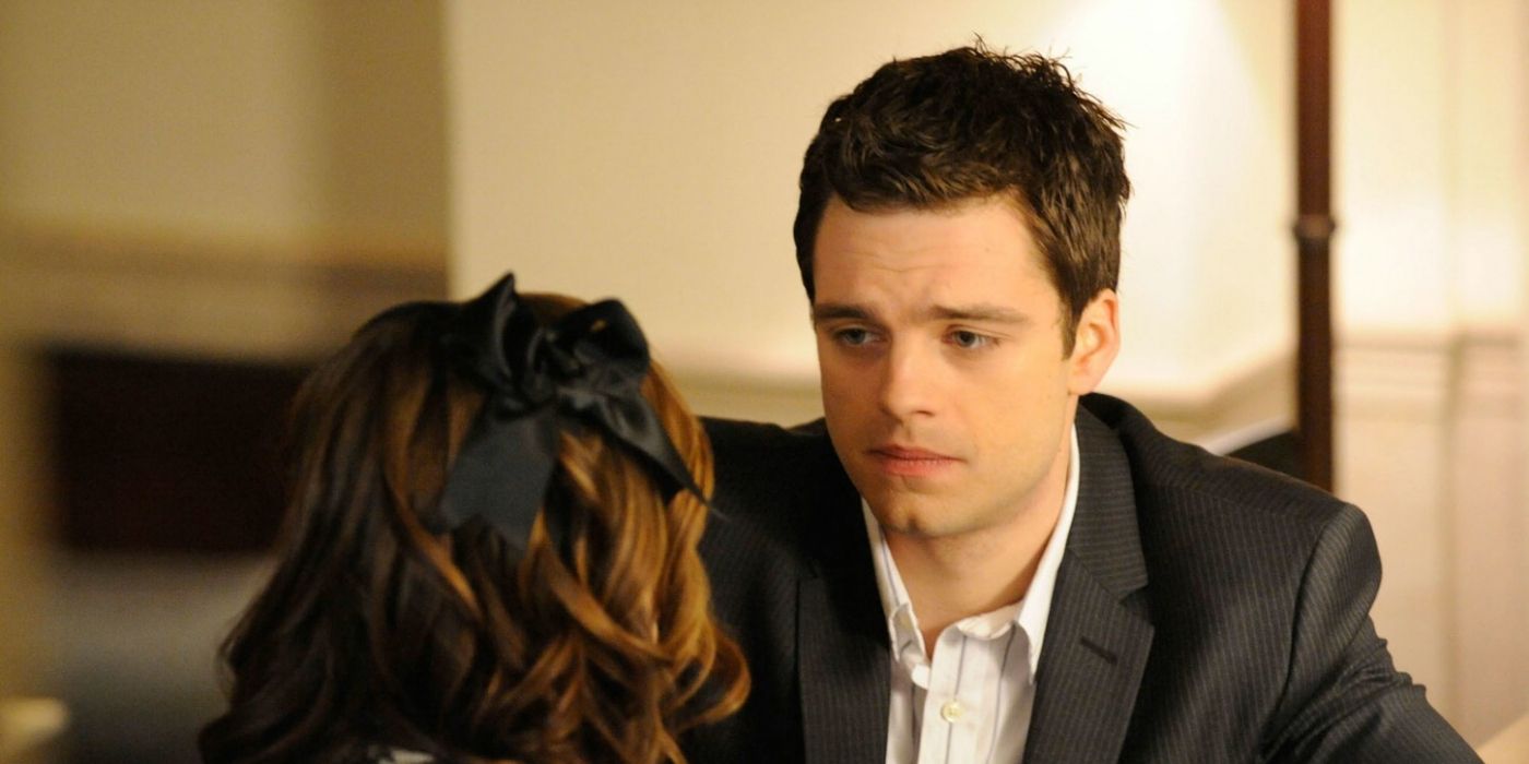 Sebastian Stan as Carter Baizen talking to Blair in Gossip Girl.