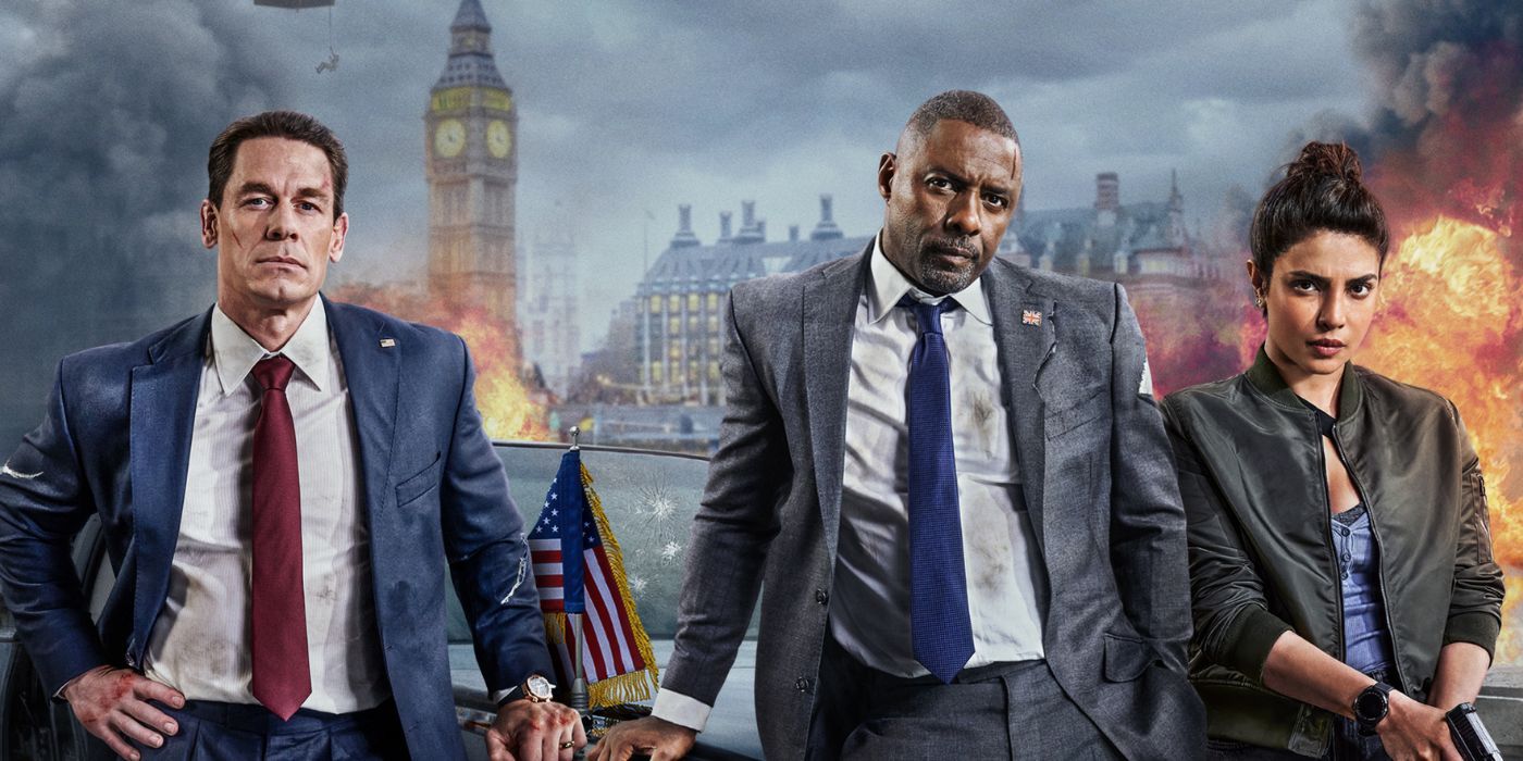 John Cena, Idris Elba, and Priyanka Chopra-Jonas on the poster for Heads of State.