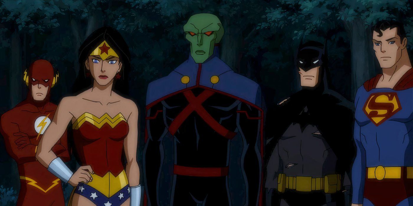 Liga da Justiça em pé na Liga da Justiça: Doom.