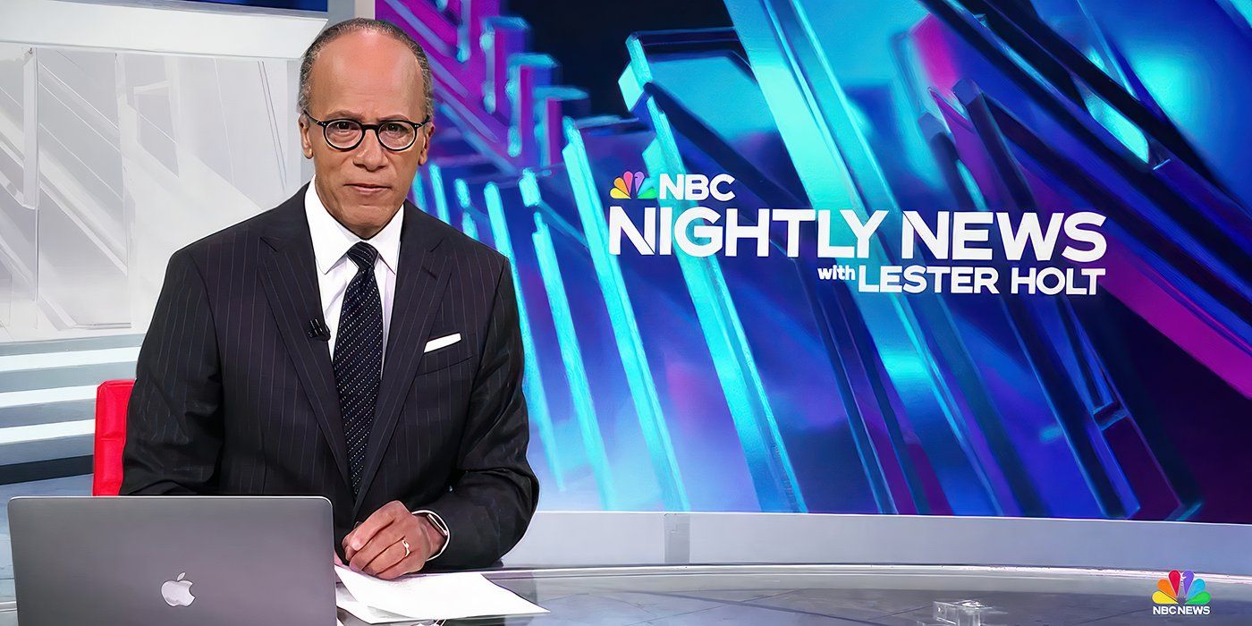 Lester Holt at the desk for NBC Nightly News