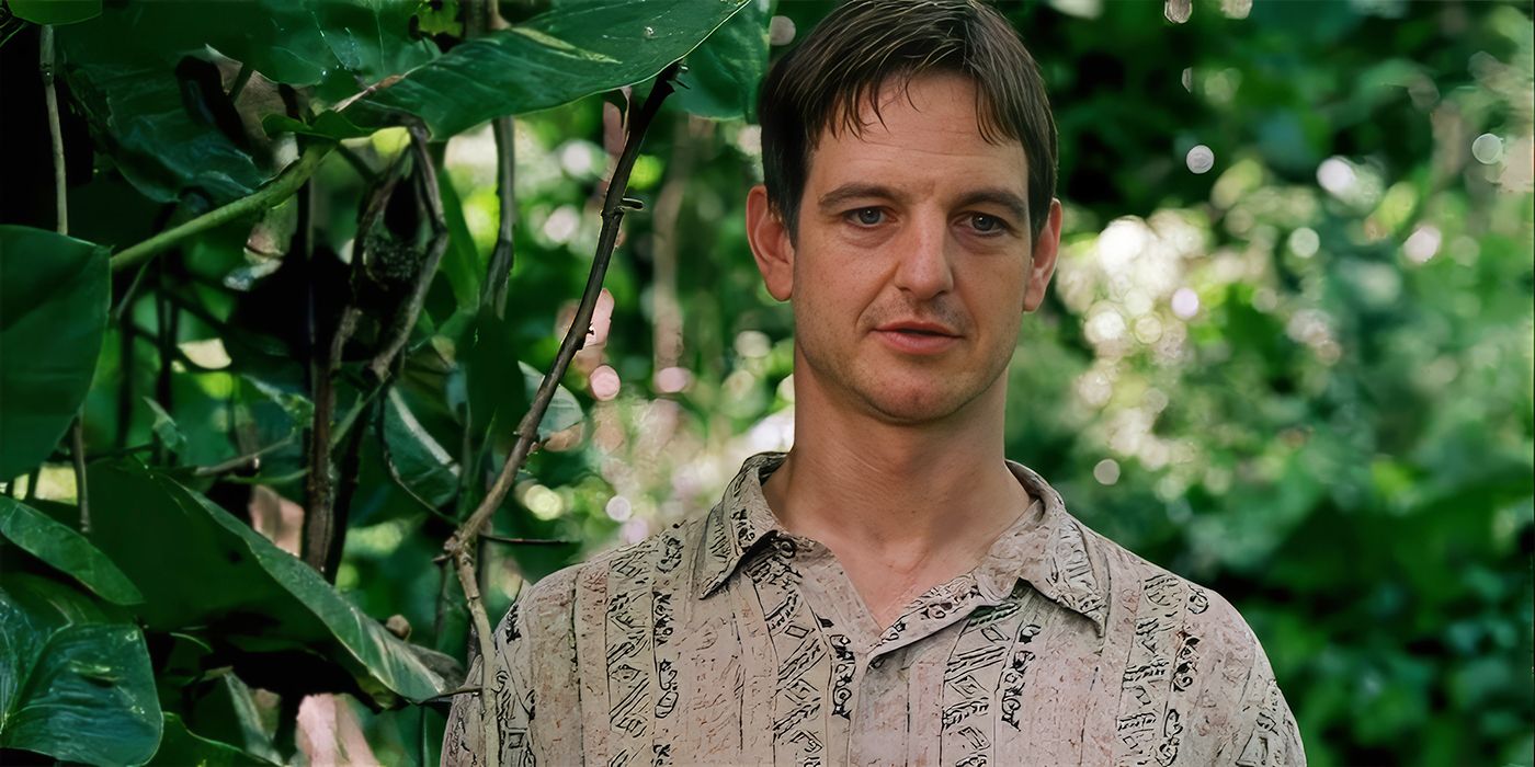 Ethan Rom (William Mapother) staring menacingly in the forest in Lost.