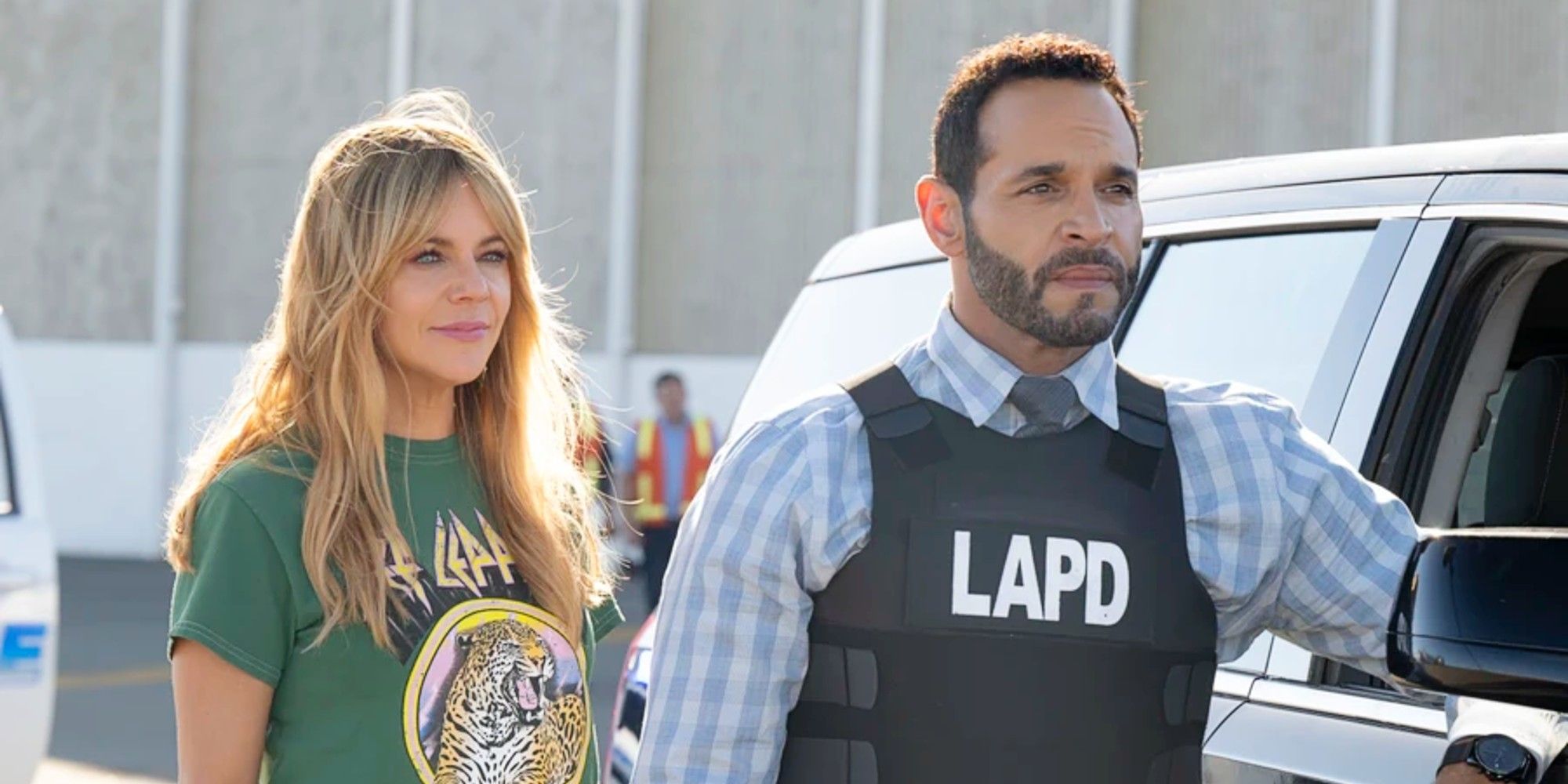 Kaitlyn Olson as Morgan Gillory and Daniel Sunjata as Adam Karadec in High Potential Season 1