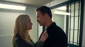 Scott Porter and Brianne Howey starring into each others eyes in Ginny & Georgia Season 3.