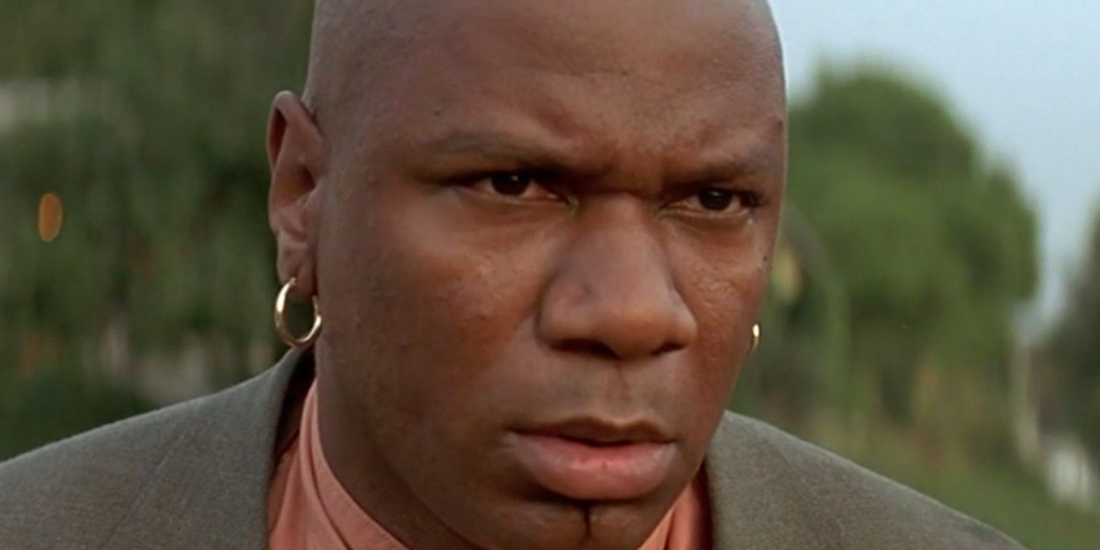 Marsellus Wallace looking intently while frowning in Pulp Fiction
