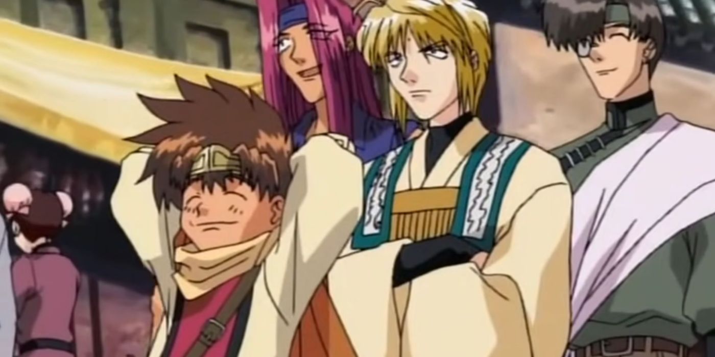 The cast of Saiyuki walking together