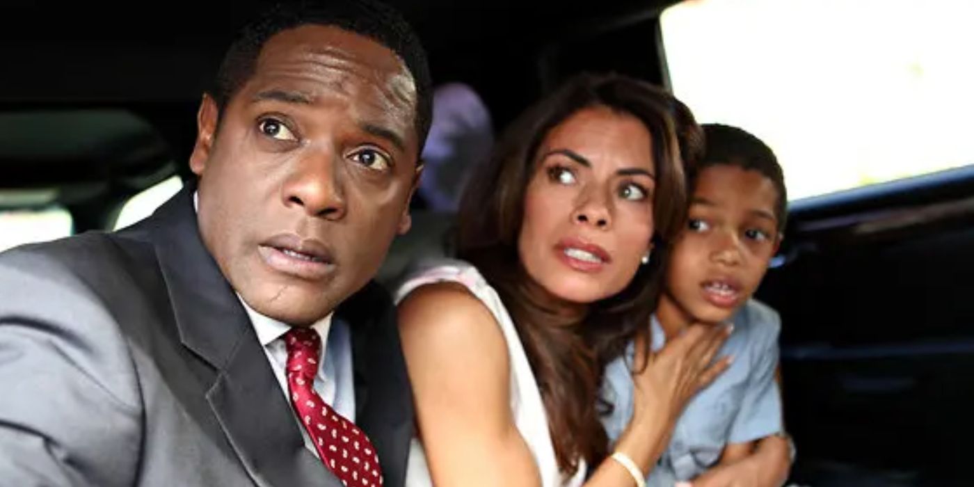 Blair Underwood as Elias and Lisa Vidal as Christina with their son in The Event