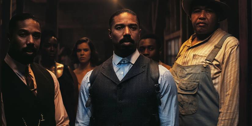 Michael B. Jordan, Hailee Steinfeld, and Wunmi Mosaku in Sinners.