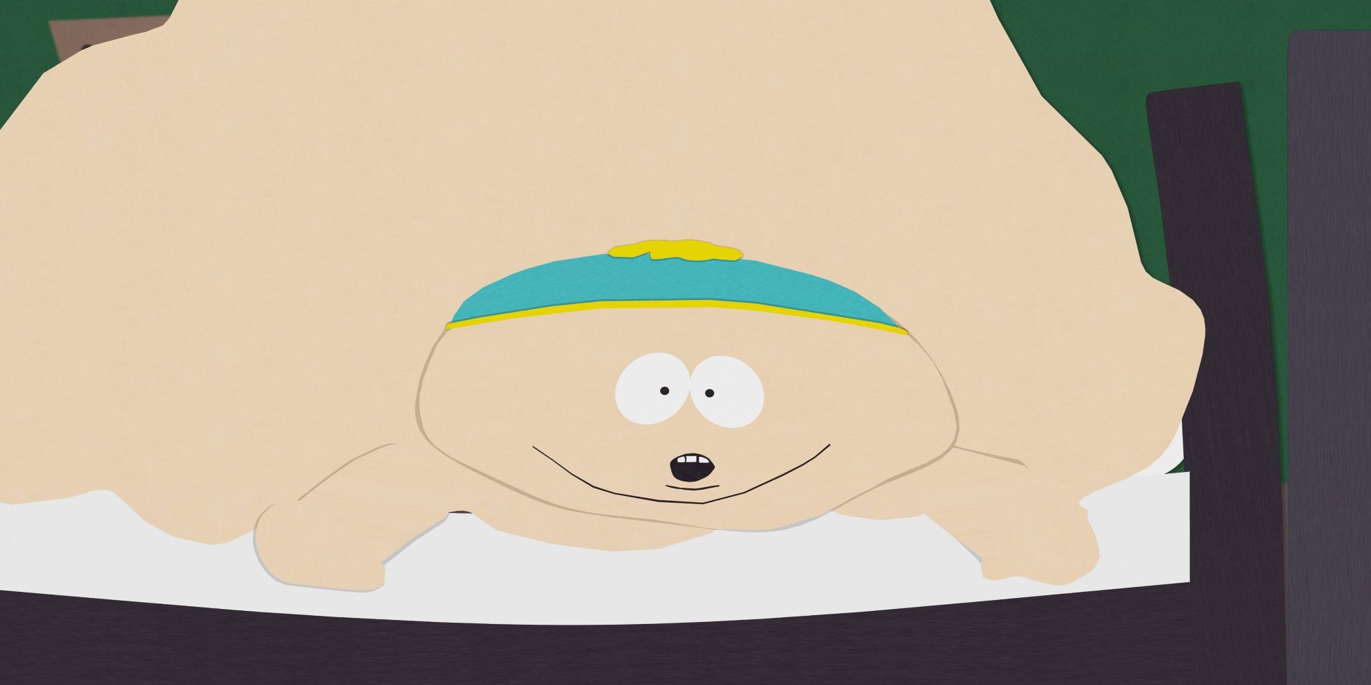 Still from "South Park" Season 1, Episode 3 of a character who has gained a lot of weight.