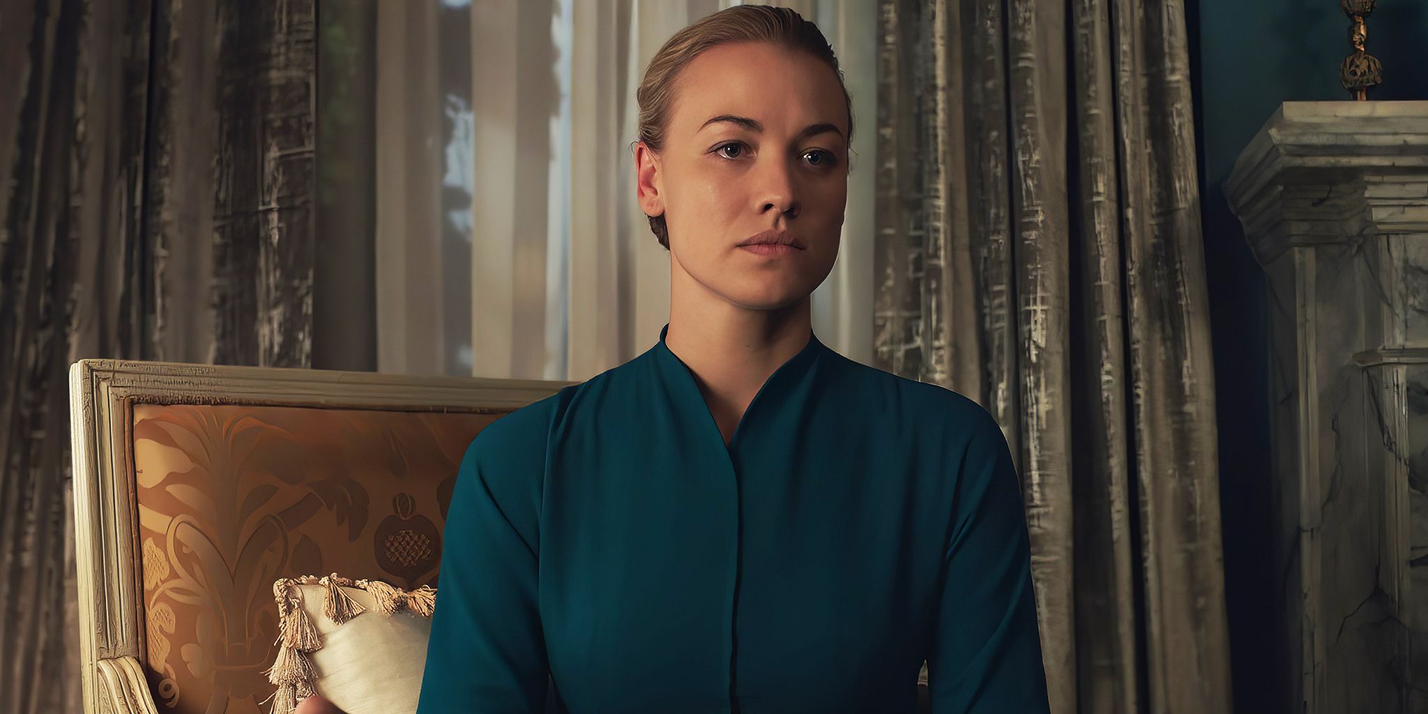 Yvonne Strahovski as Serena in The Handmaid's Tale