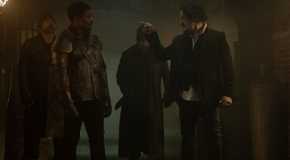 Bruegel (Kim Coates) points at Perlie (Gaius Charles) in 'The Walking Dead: Dead City'