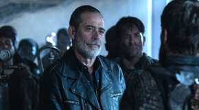Jeffrey Dean Morgan's Negan smirking in The Walking Dead: Dead City Season 2, Episode 5.