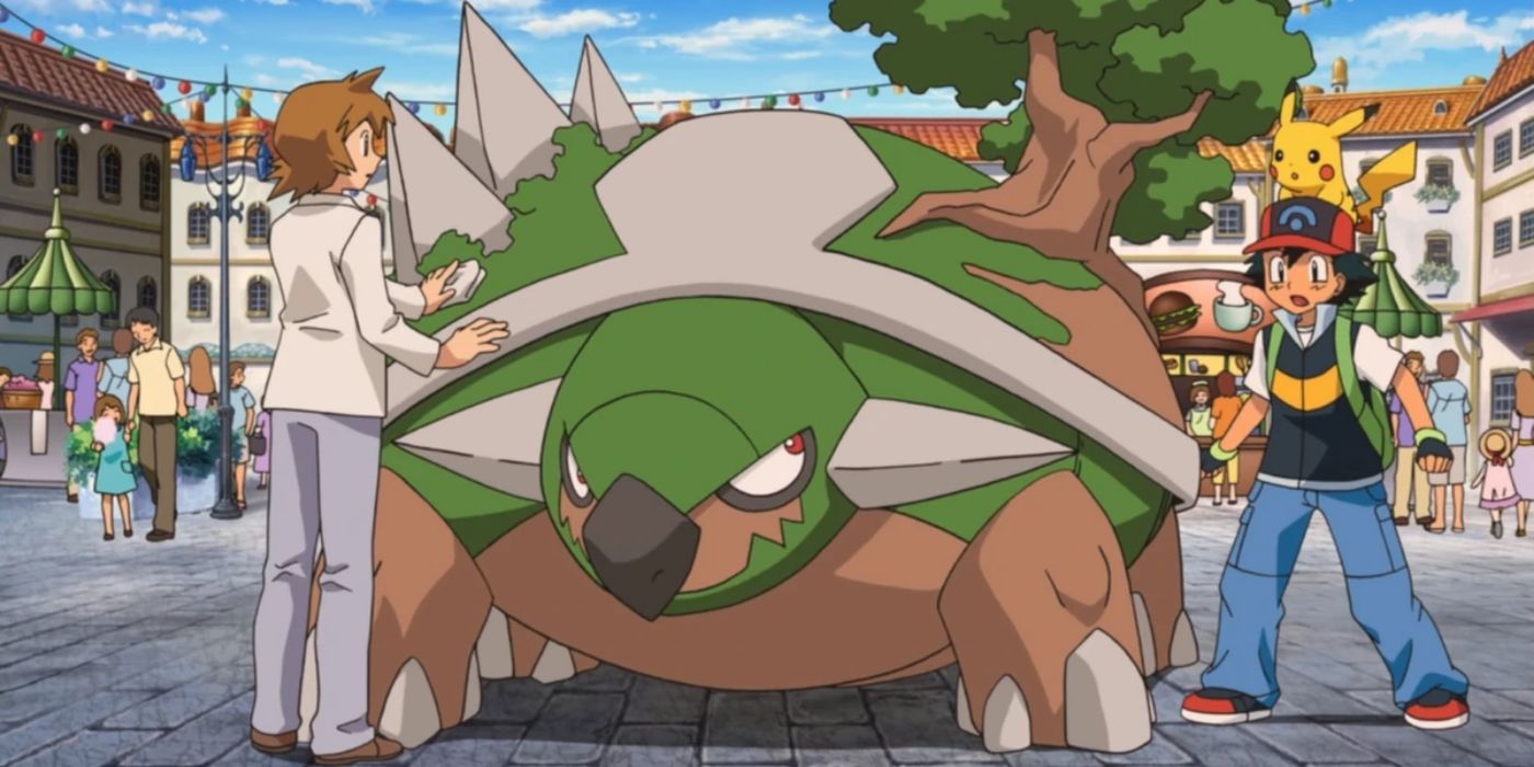 Torterra and Ash in Pokemon