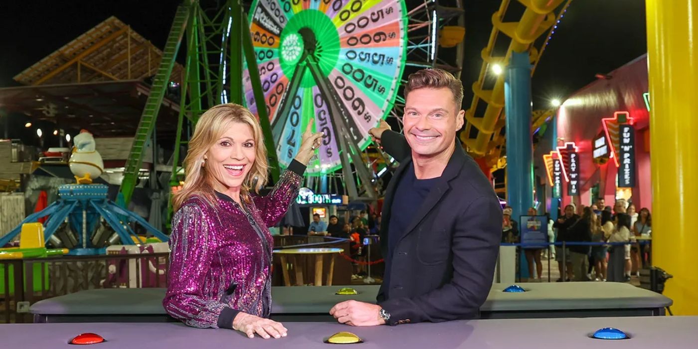 Ryan Seacrest and Vanna White on Wheel of Fortune 