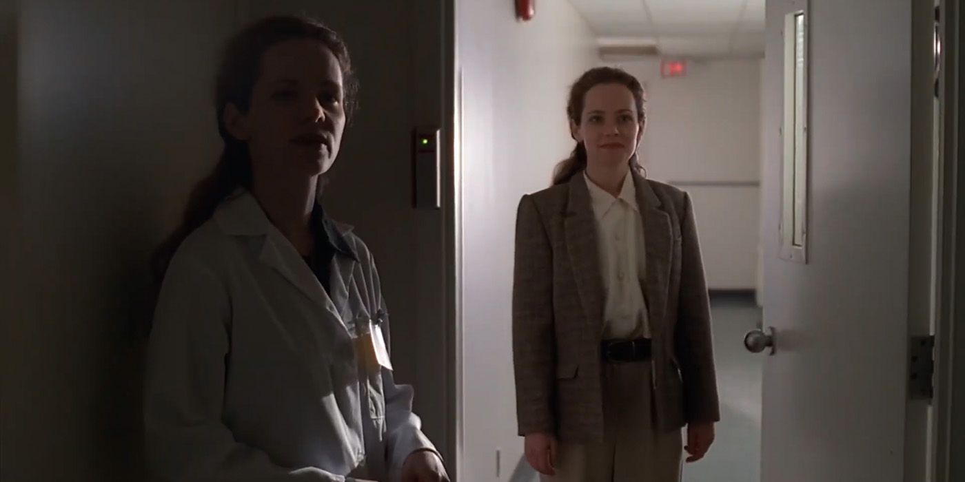 Megan Leitch as two separate clones of Samantha Mulder in 'The X-Files' episode "End Game"